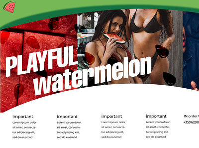 Watermelon Landing Page ui