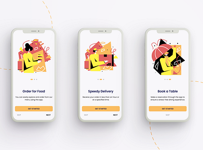 Onboarding restaurant app app branding design restuarant ui uidesign ux