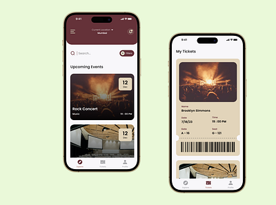 Event booking app app design events graphic design ui uiux