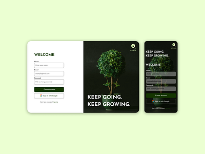 Plant World - Daily UI Challenge 001 (Sign up) branding dailychallenge dailyui design figma graphic design illustration login login screen logo plantworld screen signin signup signup screen trending ui uichallenge uidesign ux