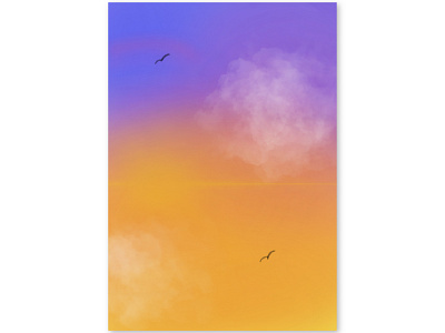 My first sunset design illustration procreate