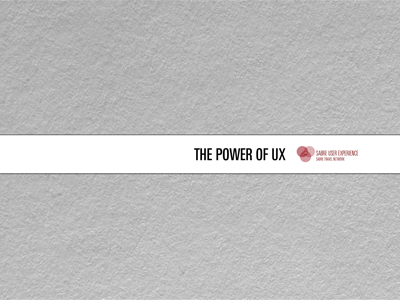The Power of UX cover slide keynote powerpoint ux