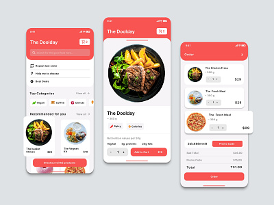 My First Design on dribble (Food App) app branding design graphic design illustration ui ux