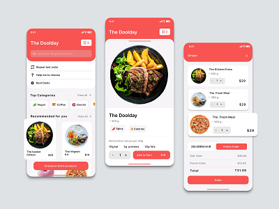 My First Design on dribble (Food App)