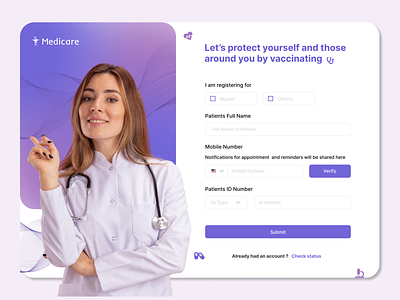 Medical Application Login Page app branding design graphic design login logo medical typography ui ux vector web