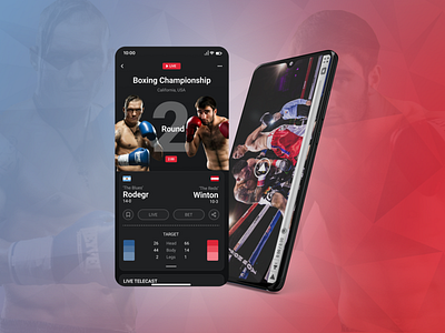 Boxing Championship App app application beting boxing branding design graphic design illustration logo typography ui ux vector