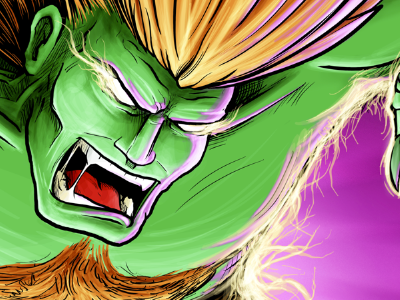 SF Preview blanka digital illustration matthew johnson ryu street fighter video game wacom wip