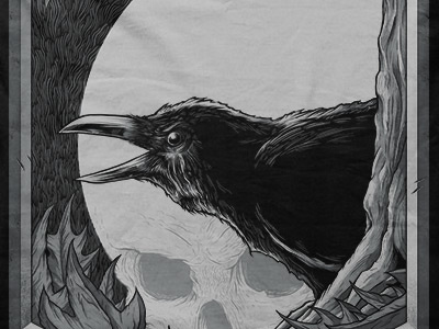 Nevermore Shirt for Seventh.Ink's Haunted Collection VI edgar allen poe halloween haunted collection horror matthew johnson moon poe raven seventh.ink shirt skull spooky