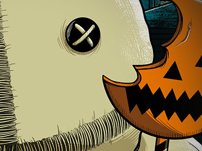 Trick R Treat Detail detail halloween illustration matthew johnson print screen print seventhink spooky trick r treat