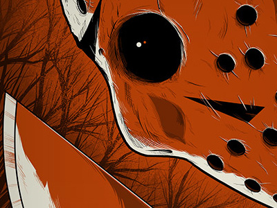 "Return to Crystal Lake" Screen Print friday the 13th glow halloween horror jason voorhees matthew johnson print screen print seventh.ink spooky