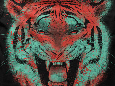 Eighth Anniversary Tiger Shirt apparel fierce matthew johnson print roar seventhink shirt tiger tshirt