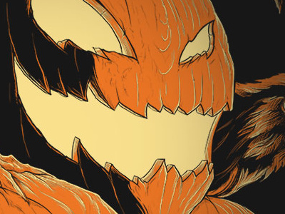 "Haunted Harvest 3" from Haunted Collection VII art digital halloween illustration matthew johnson pumpkin seventh.ink shirt spooky tshirt wacom