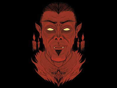 "Eternal Night" from Haunted Collection VII halloween illustration matthew johnson monster red seventh.ink shirt spooky tshirt vampire