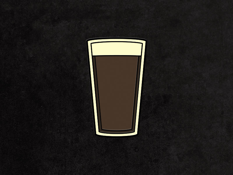 Stout Pint Enamel Pin by Matthew Johnson on Dribbble