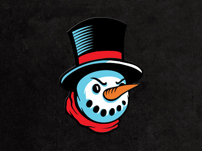 Dapper Angry Snowman 1.7" Enamel Pin