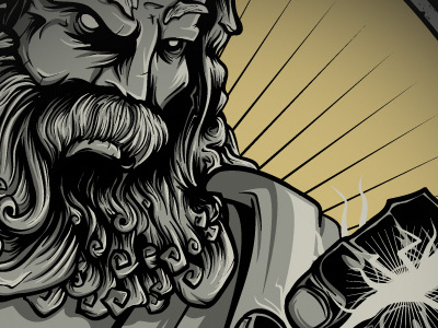 Zeus Shirt black clothing god gold gray greek illustration lightning shirt t shirt thunder zeus