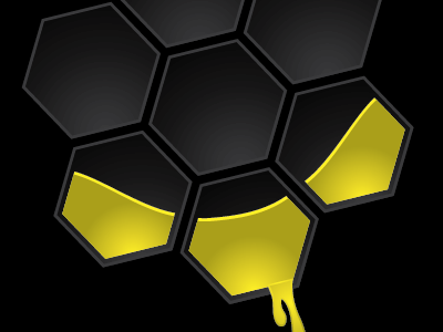 Honeycomb Icon bee dark drip gold honey honeycomb icon logo vector