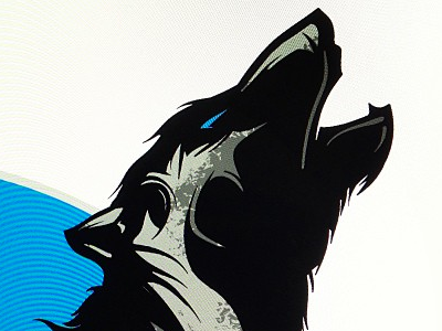 Wolf logo WIP art black blue gray howl illustration ink lightning logo matthew johnson moon seventhfury vector wip wolf