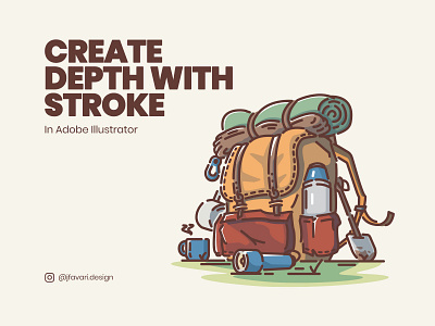 Create Depth With Stroke In Illustrator branding camping class forest illustration linework pine tree stroke illustration trees tutorial vector vector illustration
