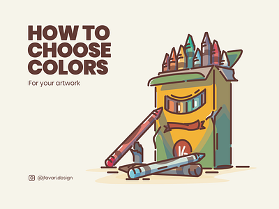 How to Choose Colors color color palette colors colour and lines crayons icon illustration linework logo vector