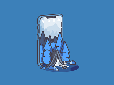 Night Mode app camera camping cell phone forest iphone moutains nightmode phone pine tree tent trees woods