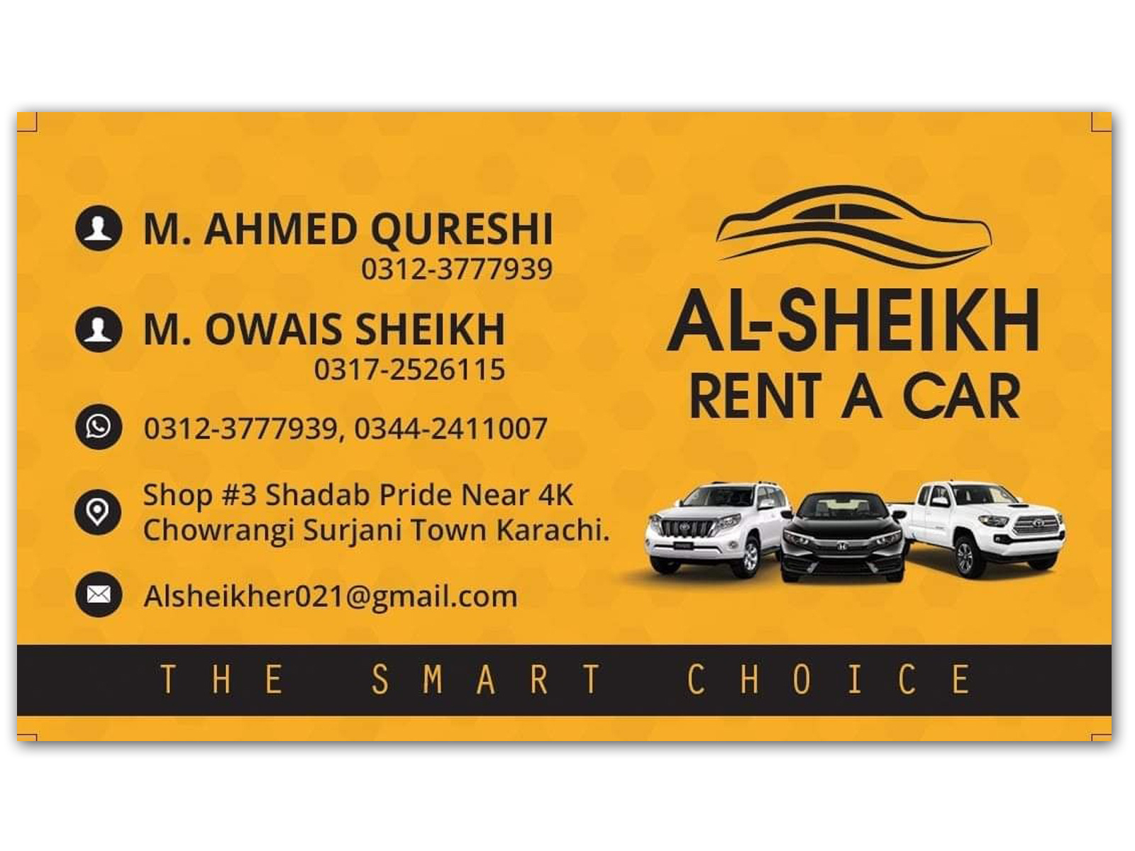 Rent a Car VISITING CARD DESIGN by faizan on Dribbble
