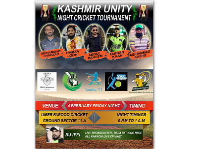 Cricket Tournament Poster design