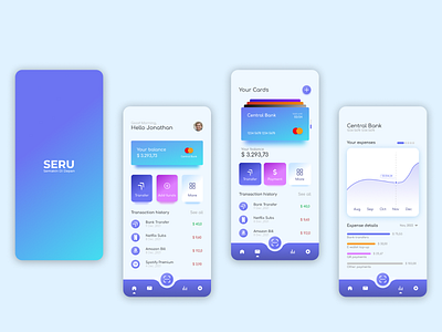 Bank Seru app banking app design fintech ui