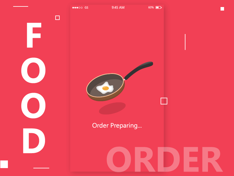 Order Prepairing animation food food order gif loading ui design ux design visual design