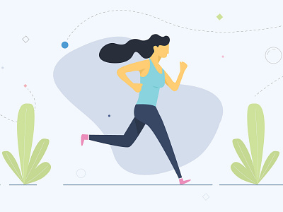 Fitness Illustration character character illustration fitness illustration product running ui visual design