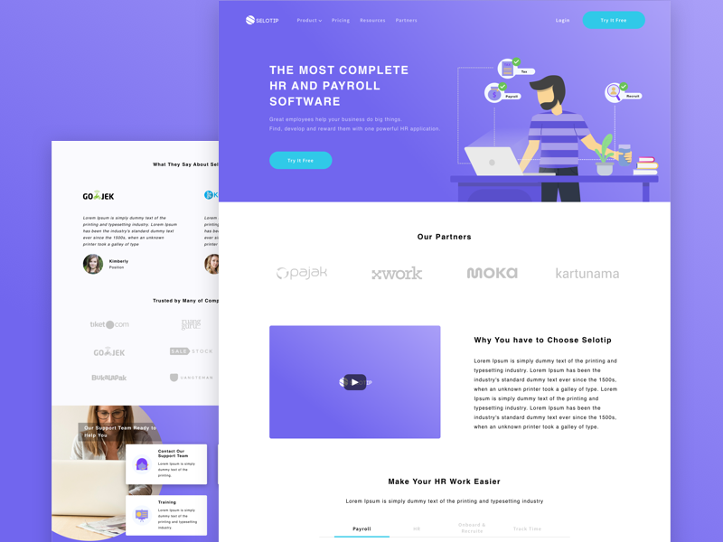 Selotip Website Concept by Edwin Bagas on Dribbble