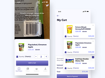 Scan & Pay App app apple buy cart groceries market pay scan shop ui