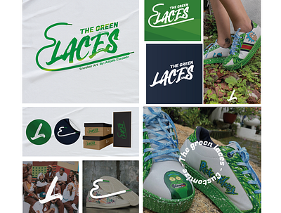 The Green Laces app branding design graphic design illustration logo typography vector