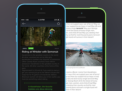 Article Opened News App apple article design feed interface ios iphone news ui ux