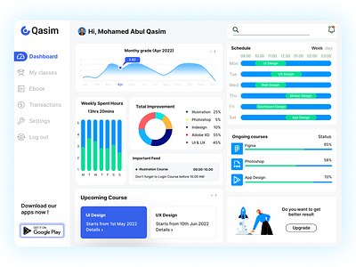 E Learning Dashboard Design dash board dashboard e learning e learning e learning design e learning design ui design web design website ui