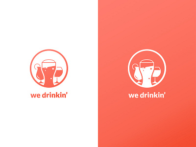 we drinkin' app badge brand ios logo wip