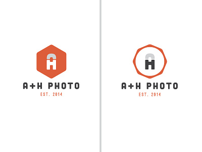 A+H Photo Logo initials logo minimal photo photography