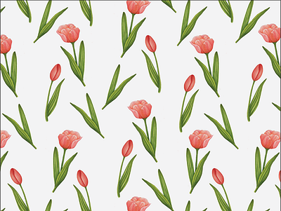 Tulip Pattern design illustration painting pattern