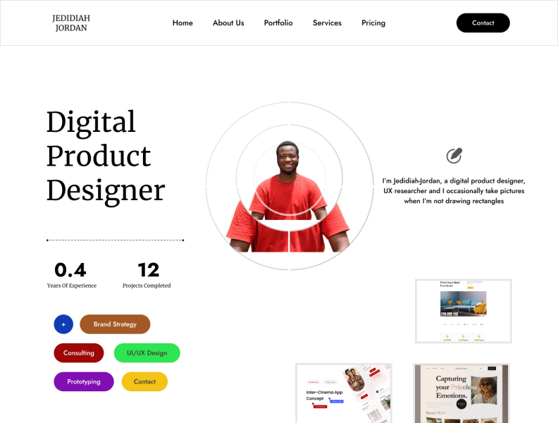 Portfolio Landing Page Design by Jedidiah-Jordan on Dribbble