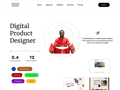 Portfolio Landing Page Design branding design graphic design logo ui web