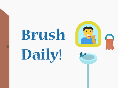 Brush Daily brush health illustration