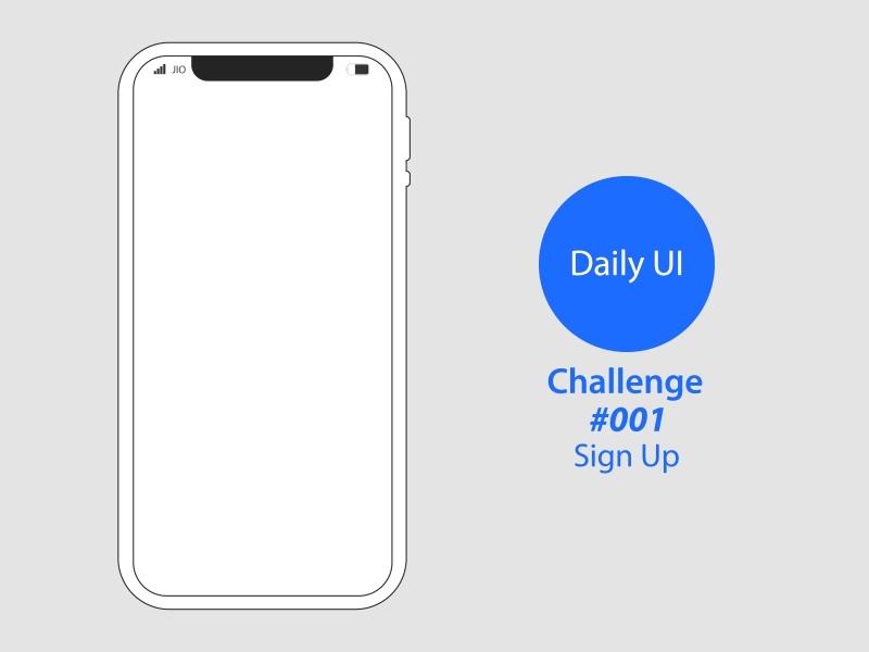 Daily UI Challenge - #001 - Sign Up Page challenge dailyui form mobile animation sign up screen