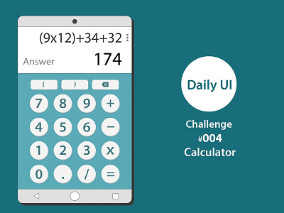 Daily UI Challenge - #004 - Calculator calculator calculator app ui uidesign ux