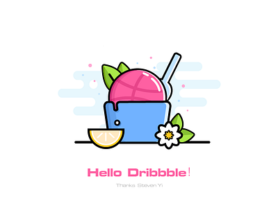 Hello dribbble icon illustration ui