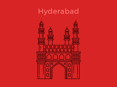 Hyderabad city Icon design