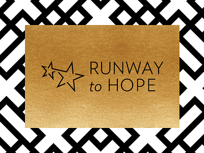 Runway Final Logo black branding fashion geometric gold hope lockup logo pattern runway stars wordmark