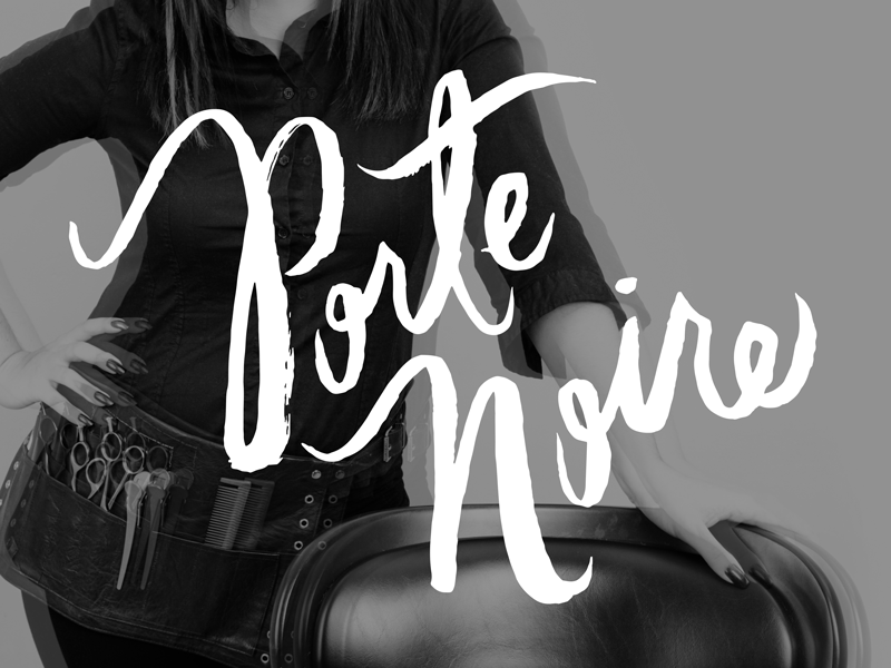 Porte Noire (GIF) animated logo branding brush script french gif identity lettering logo photography porte noire