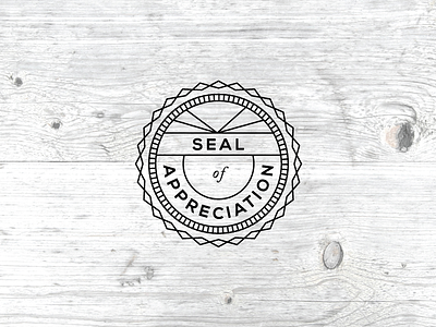 Seal appreciation badge design line seal shapes texture wood