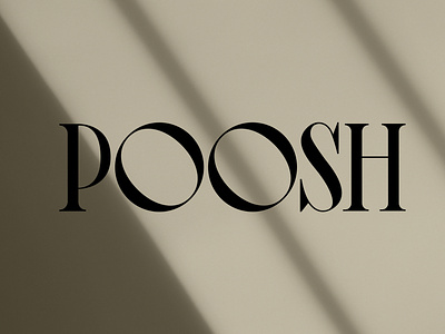 Poosh Logo Designed by Nice People Los Angeles Agency custom wordmark logo logotype