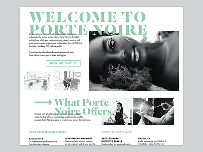 Porte Noire Layout composition dala floda design direct mail layout mailer photography print typography